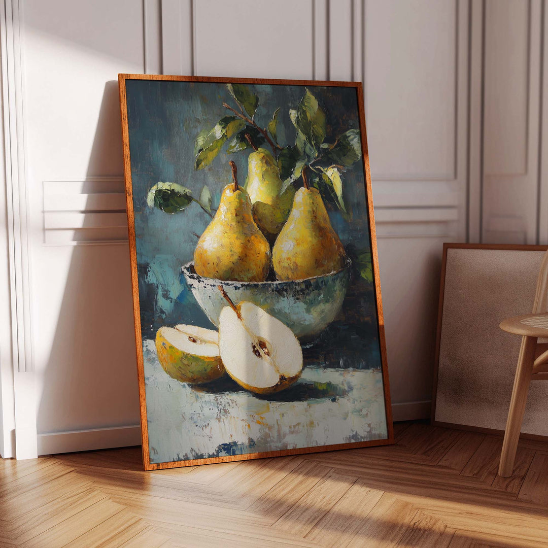 Golden Pears Print Wall Art Moncasso
