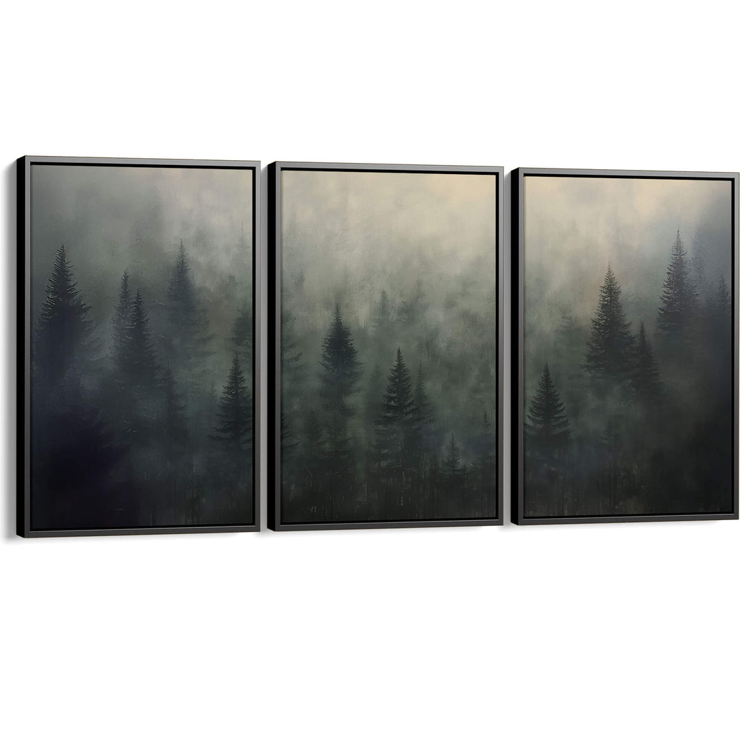 Forest Edge at Dusk Set of 3 Prints Wall Art Moncasso