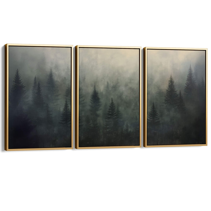 Forest Edge at Dusk Set of 3 Prints Wall Art Moncasso