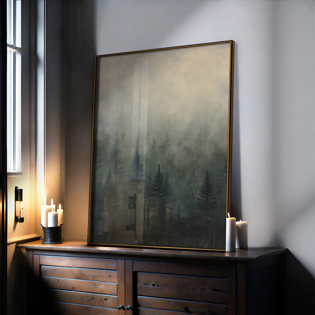 Forest Edge at Dusk Print Wall Art Moncasso