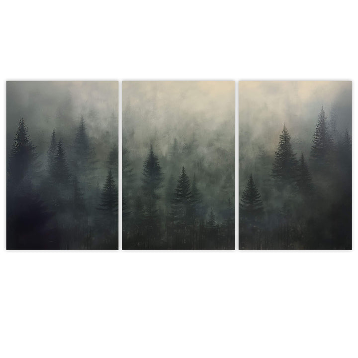 Forest Edge at Dusk Set of 3 Prints Wall Art Moncasso