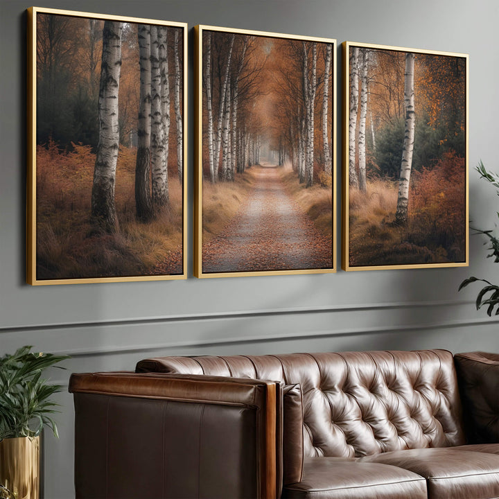 Forest Trail Set of 3 Prints Wall Art Moncasso
