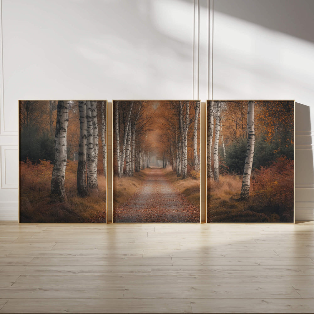 Forest Stroll Set of 3 Prints Wall Art Moncasso