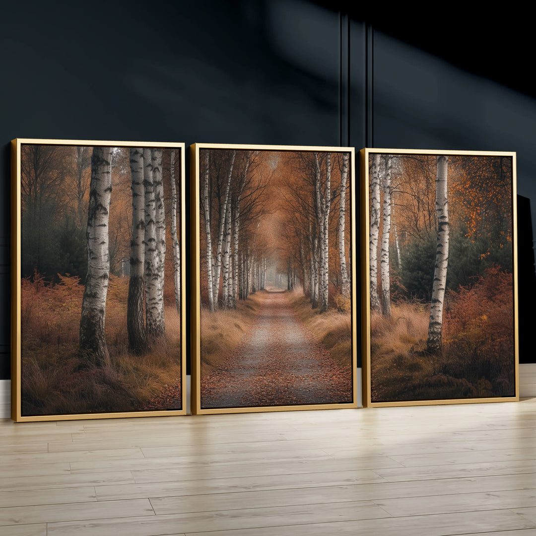 Forest Trail Set of 3 Prints Wall Art Moncasso
