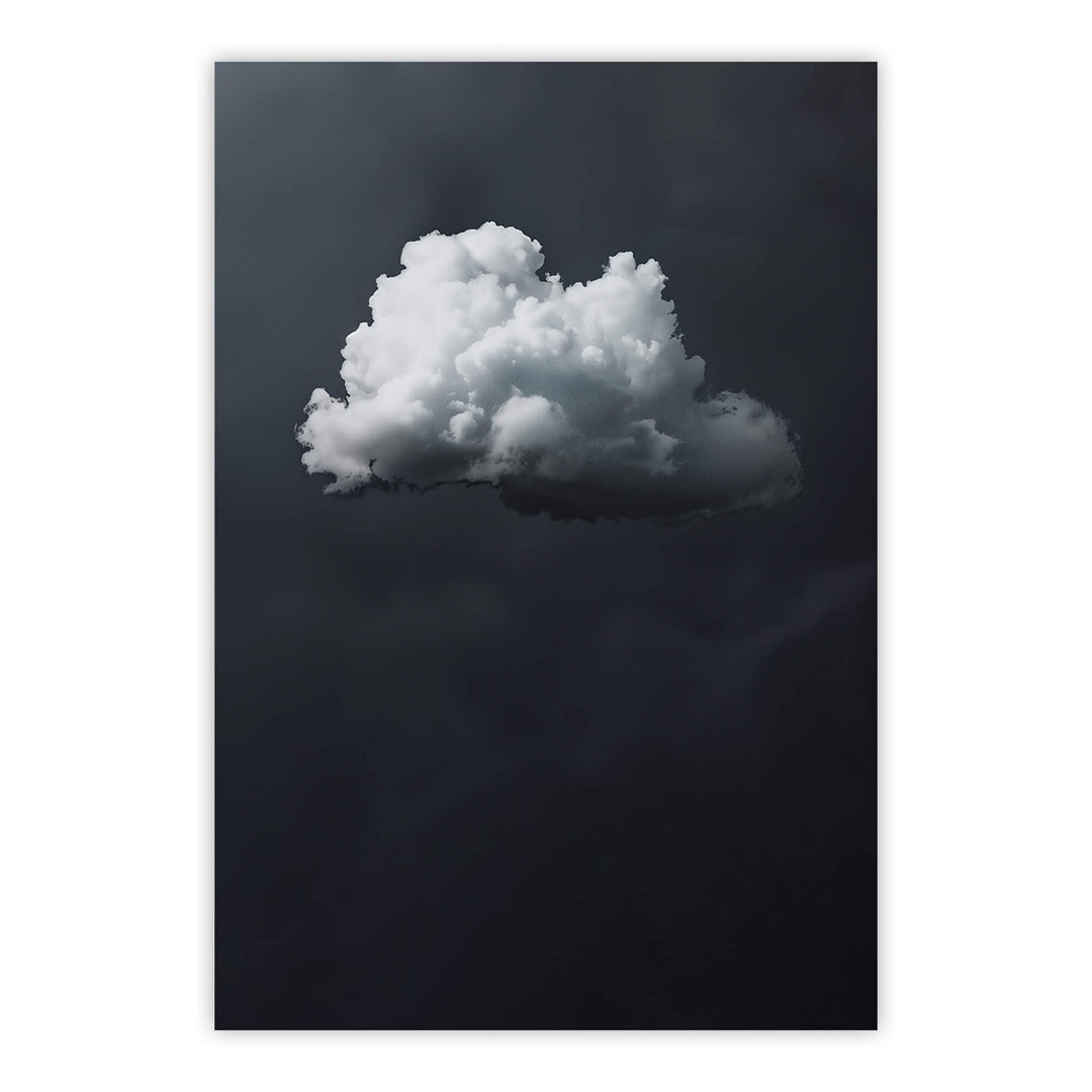 Grey Cloud Print Wall Art Moncasso
