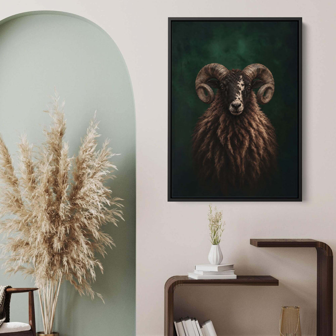 Highland Ram Print Wall Art Moncasso