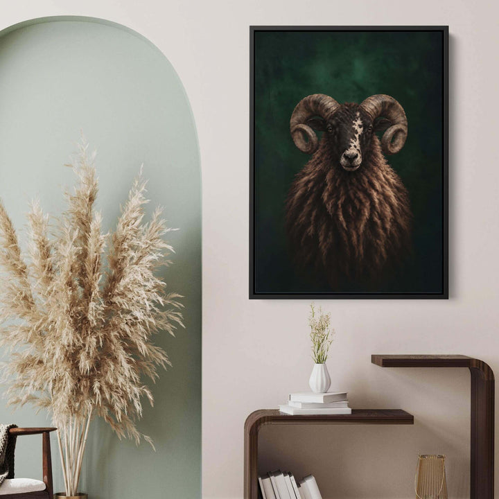 Highland Ram Print Wall Art Moncasso