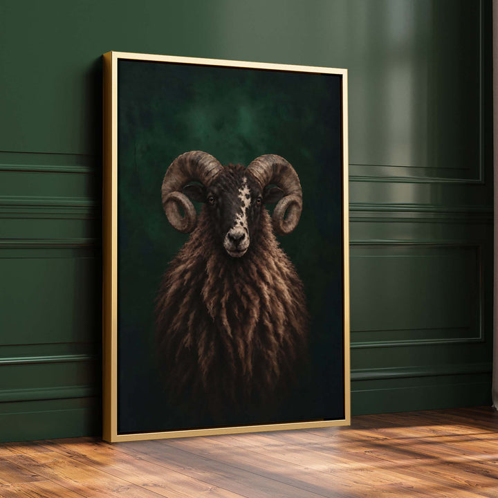 Highland Ram Print Wall Art Moncasso