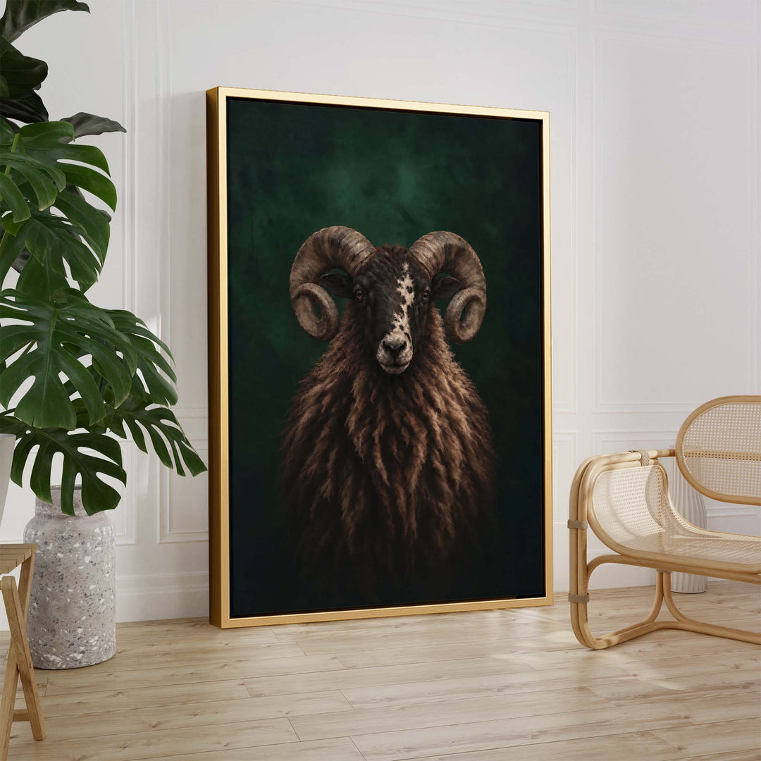 Highland Ram Print Wall Art Moncasso