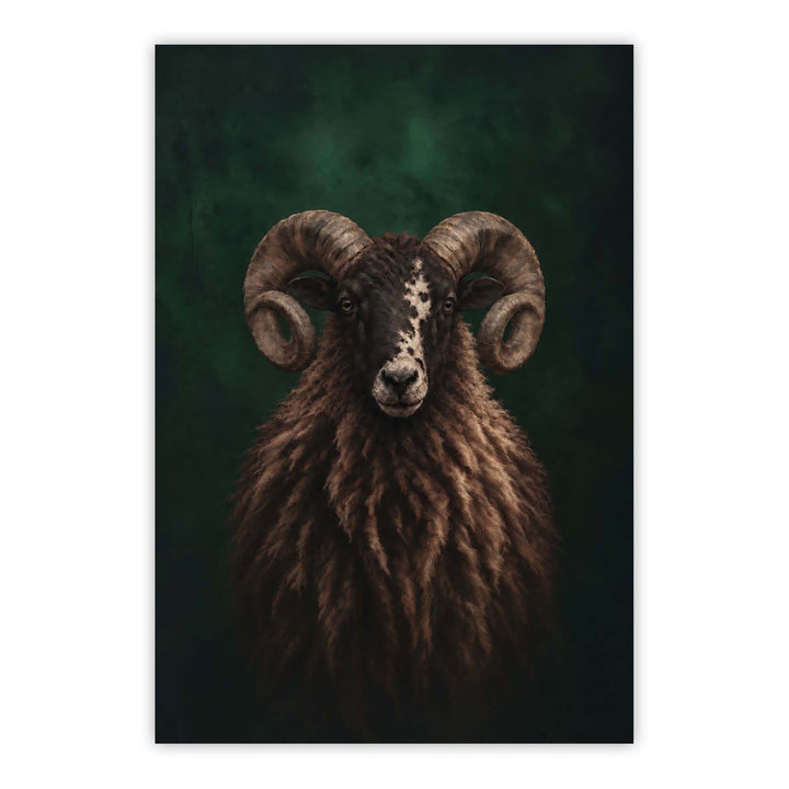 Highland Ram Print Wall Art Moncasso