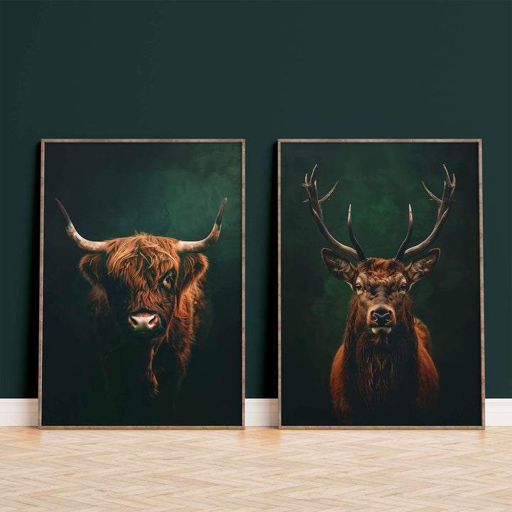 Highlands Set of 2 Prints Wall Art Moncasso