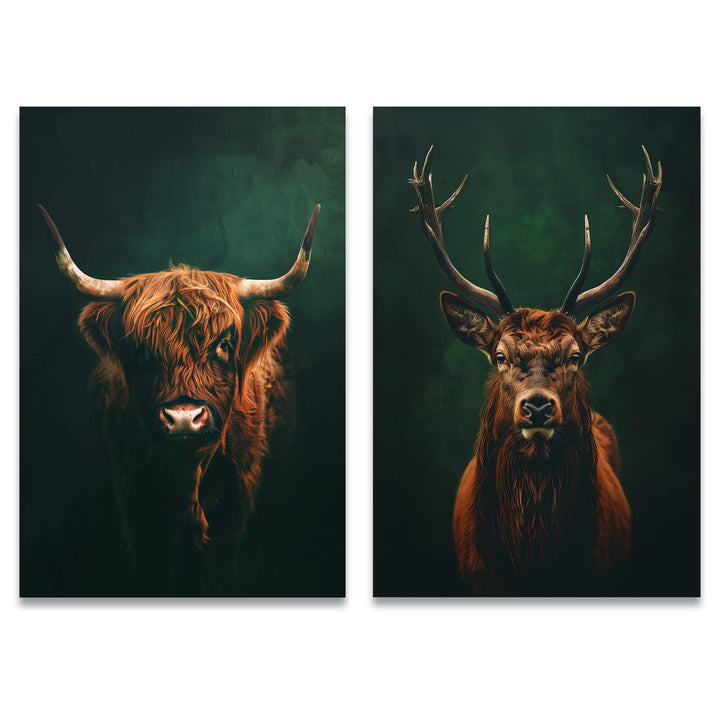 Highlands Set of 2 Prints Wall Art Moncasso