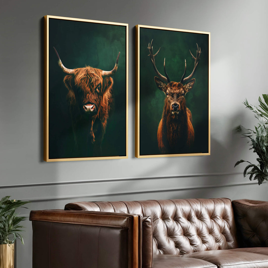 Highlands Set of 2 Prints Wall Art Moncasso