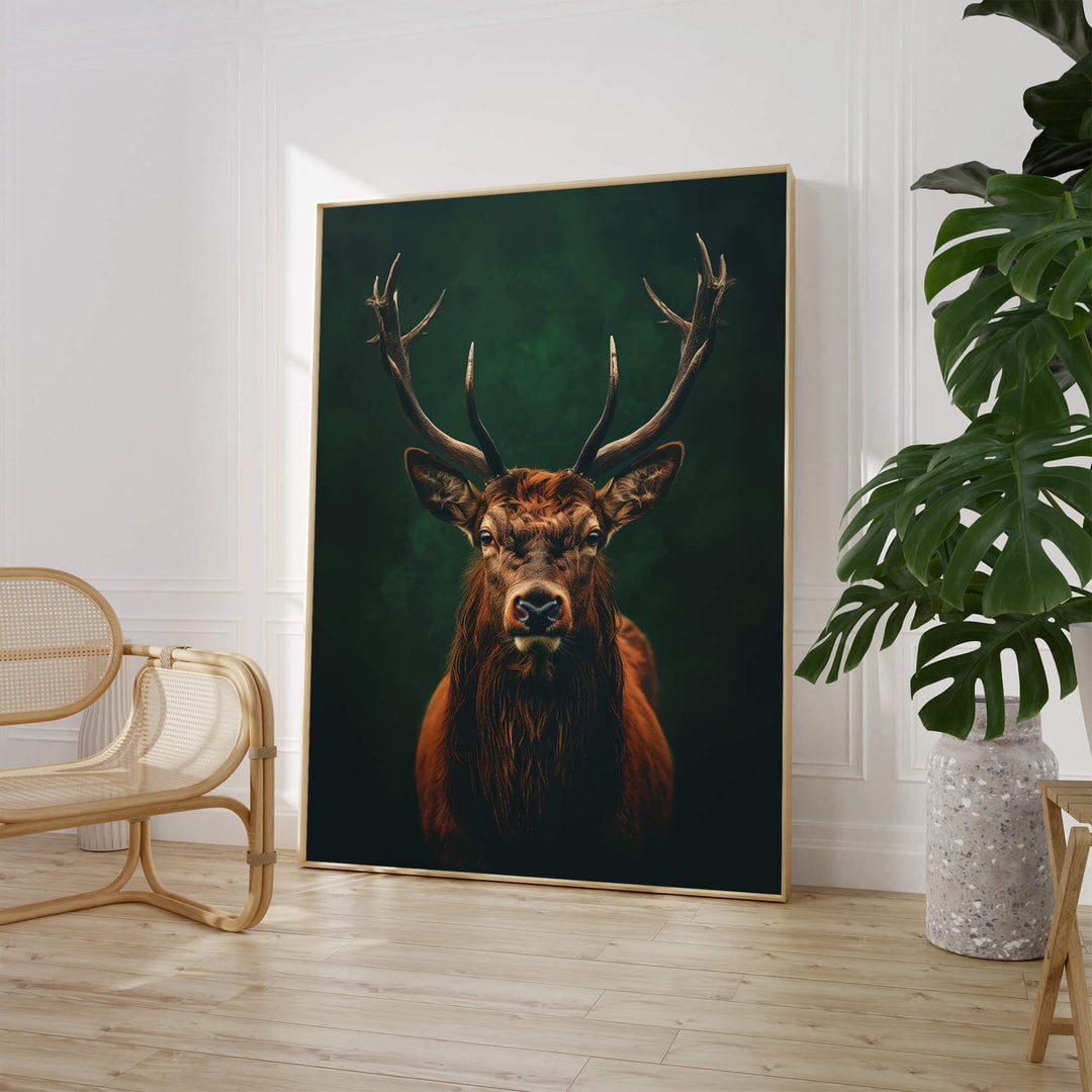 Highland Stag Print Wall Art Moncasso