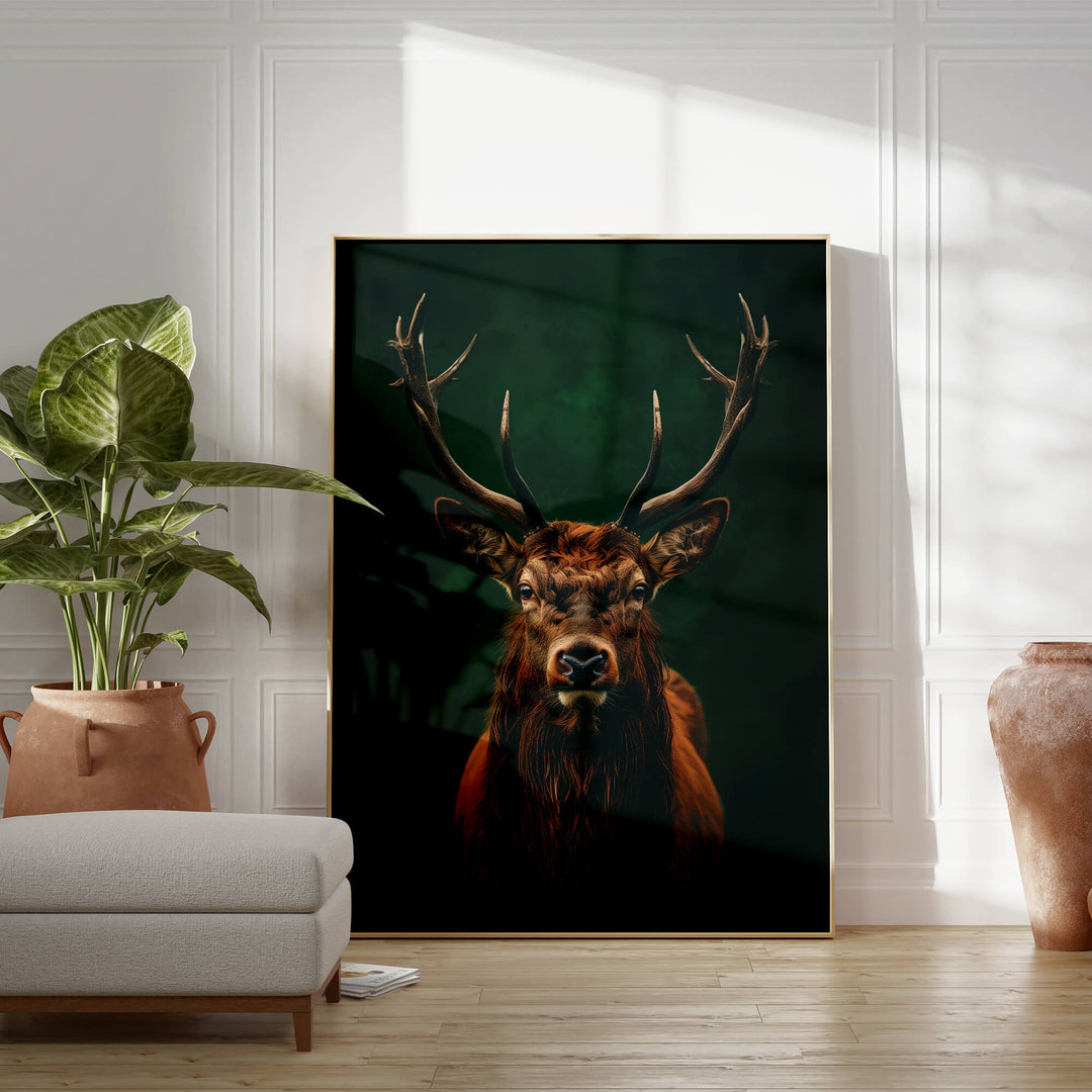 Highland Stag Print Wall Art Moncasso