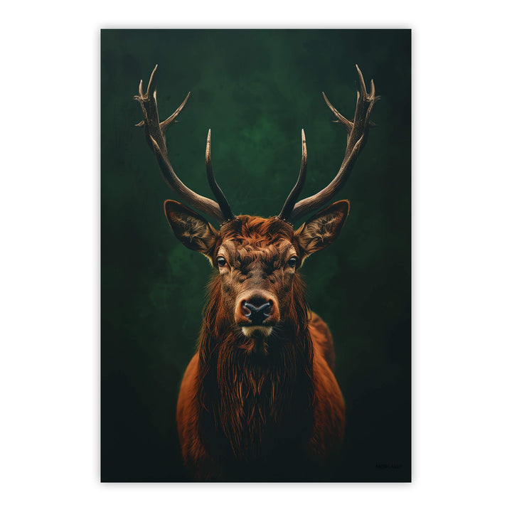 Highland Stag Print Wall Art Moncasso
