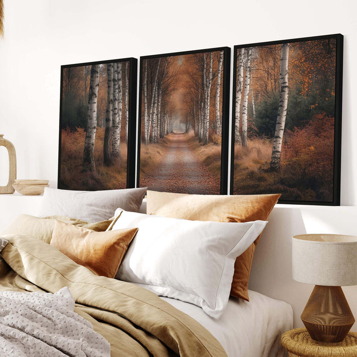 Forest Trail Set of 3 Prints Wall Art Moncasso