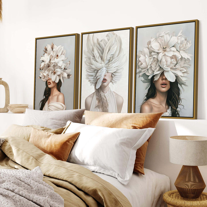 Plumage Set of 3 Prints Wall Art Moncasso