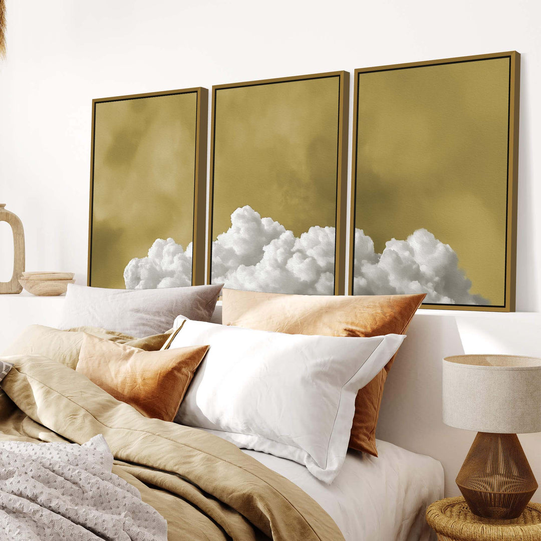 Sunbloom Fluffy Cloud Set of 3 Print Wall Art Moncasso