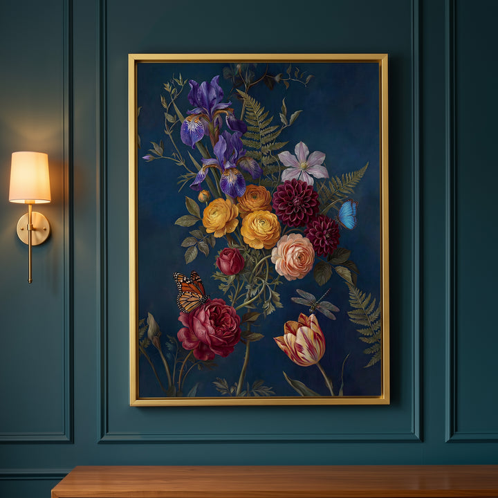 Indigo Botanical Print Wall Art Bilge Paksoylu