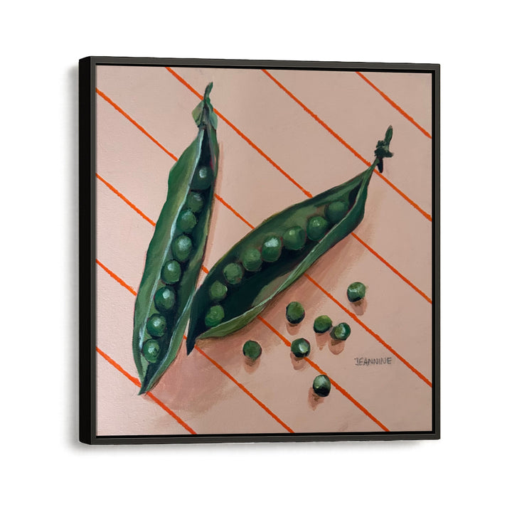 Snippets of Autumn Peas by Jeannine Läderach, black on white