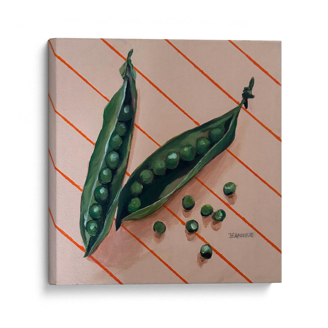 Snippets of Autumn Peas by Jeannine Läderach, gallery wrap on white