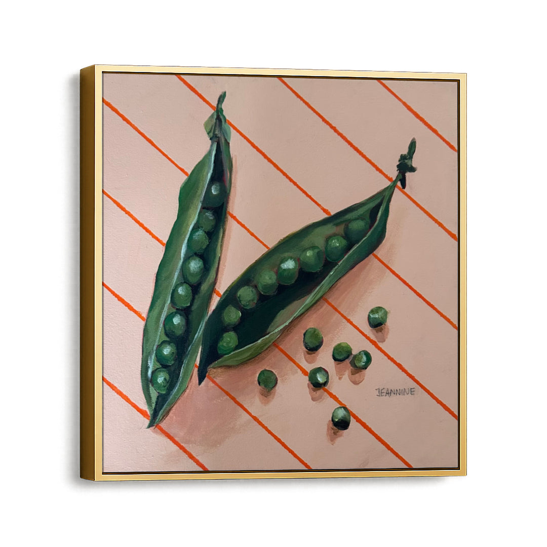 Snippets of Autumn Peas by Jeannine Läderach, gold on white