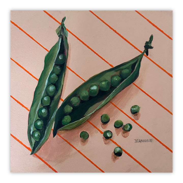 Snippets of Autumn Peas by Jeannine Läderach, unframed on white