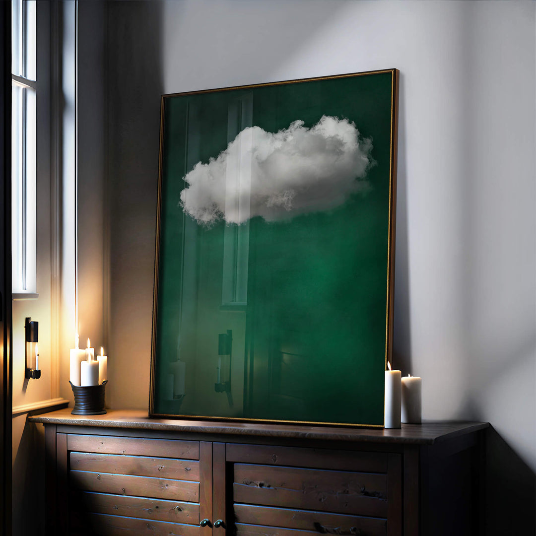 Jade Cloud Print Wall Art Moncasso