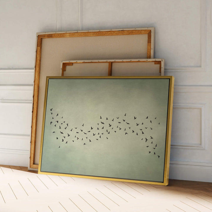 Japandi Murmur Sage Print Wall Art Moncasso