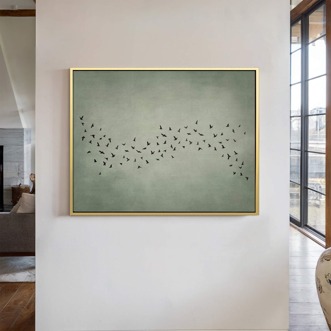Japandi Murmur Sage Print Wall Art Moncasso