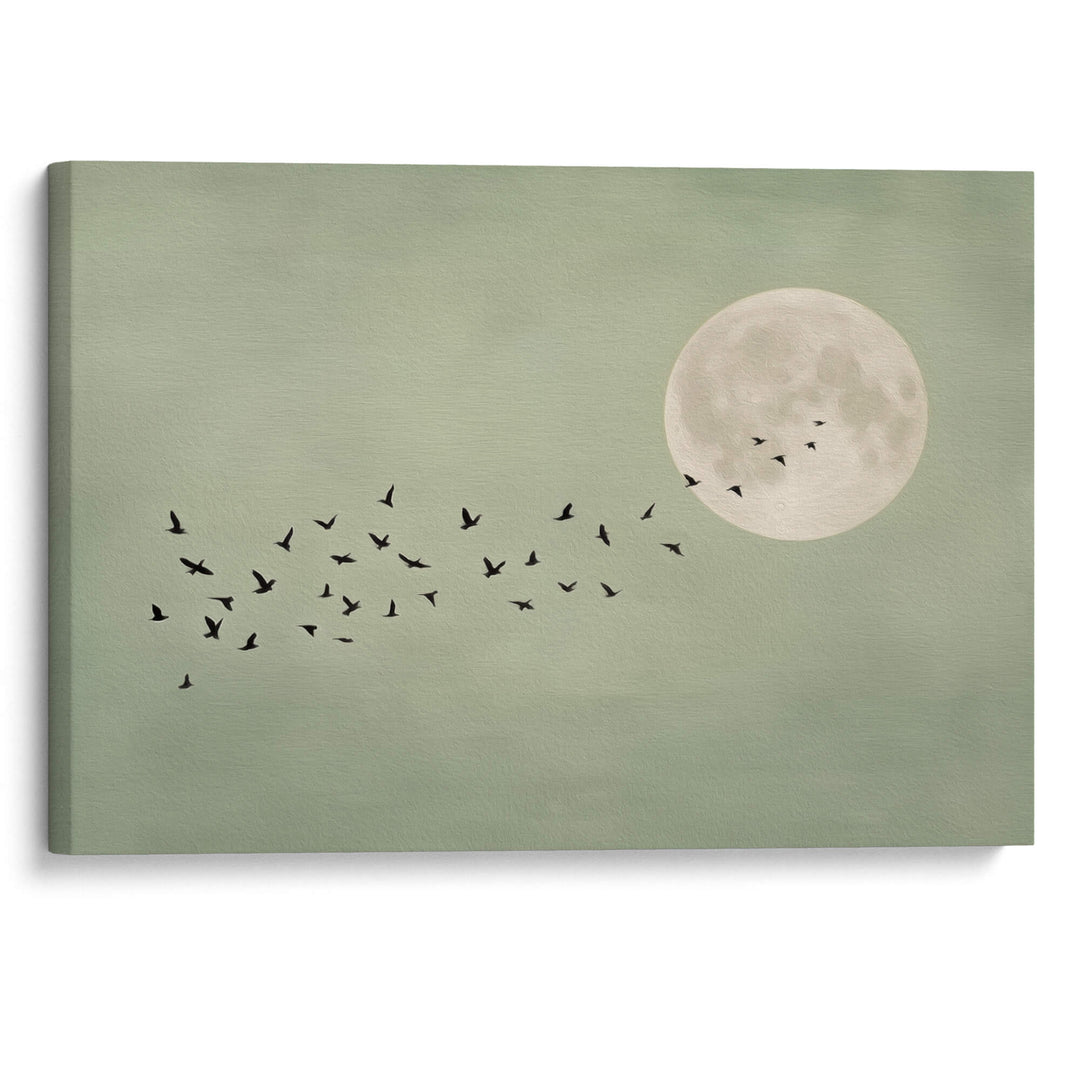 Japandi Sage Moon Print