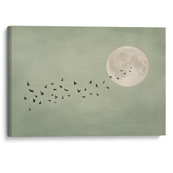 Japandi Sage Moon Print