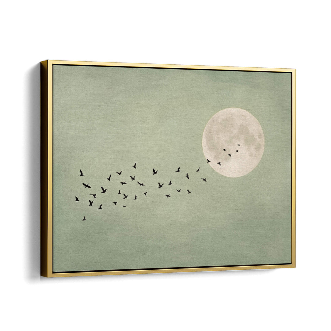 Japandi Sage Moon Print