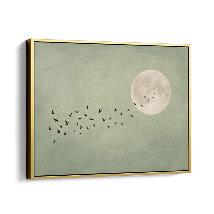Japandi Sage Moon Print