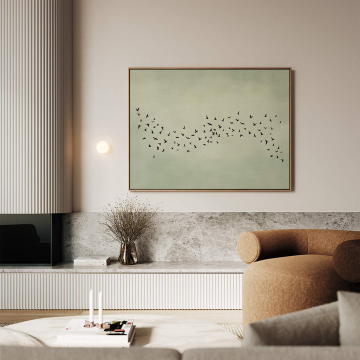 Japandi Murmur Sage Print