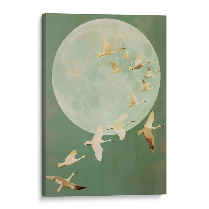 Japanese Cranes Print Wall Art Moncasso