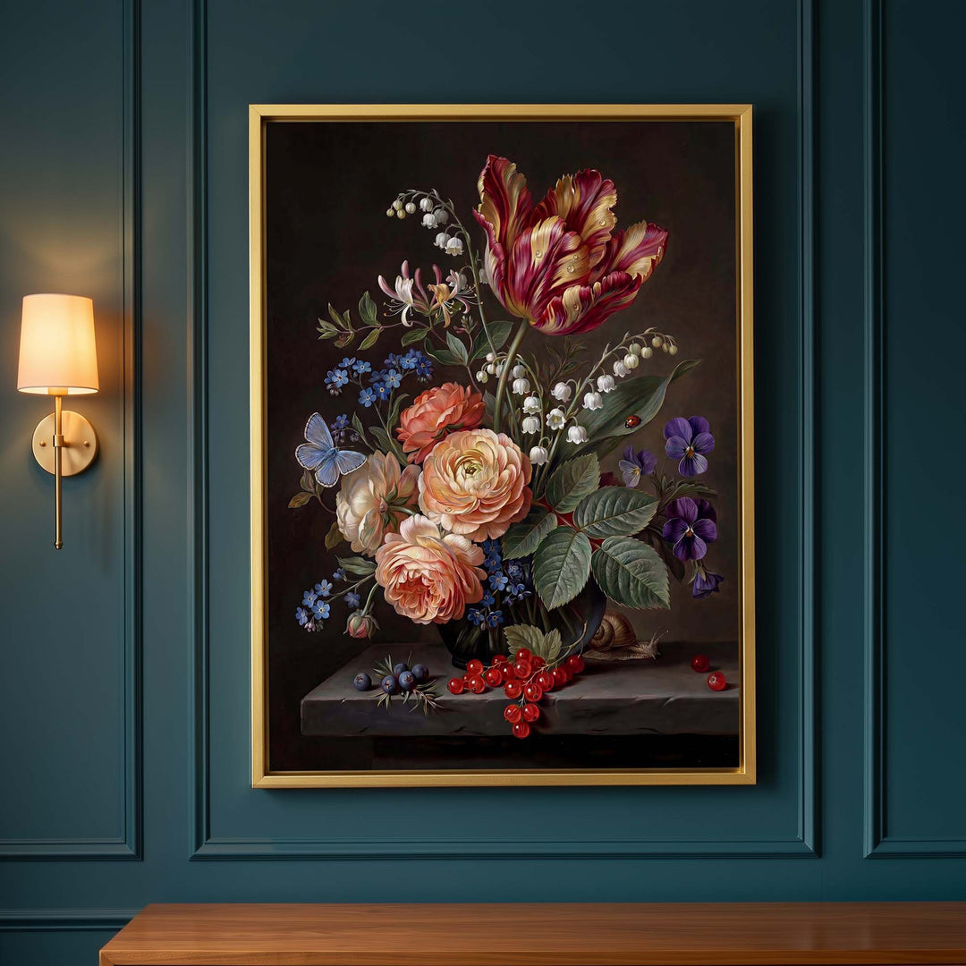 Baroque Tulip Print Wall Art Bilge Paksoylu