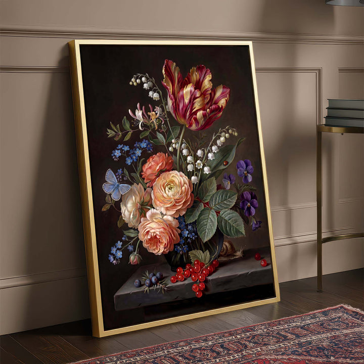 Baroque Tulip Print Wall Art Bilge Paksoylu