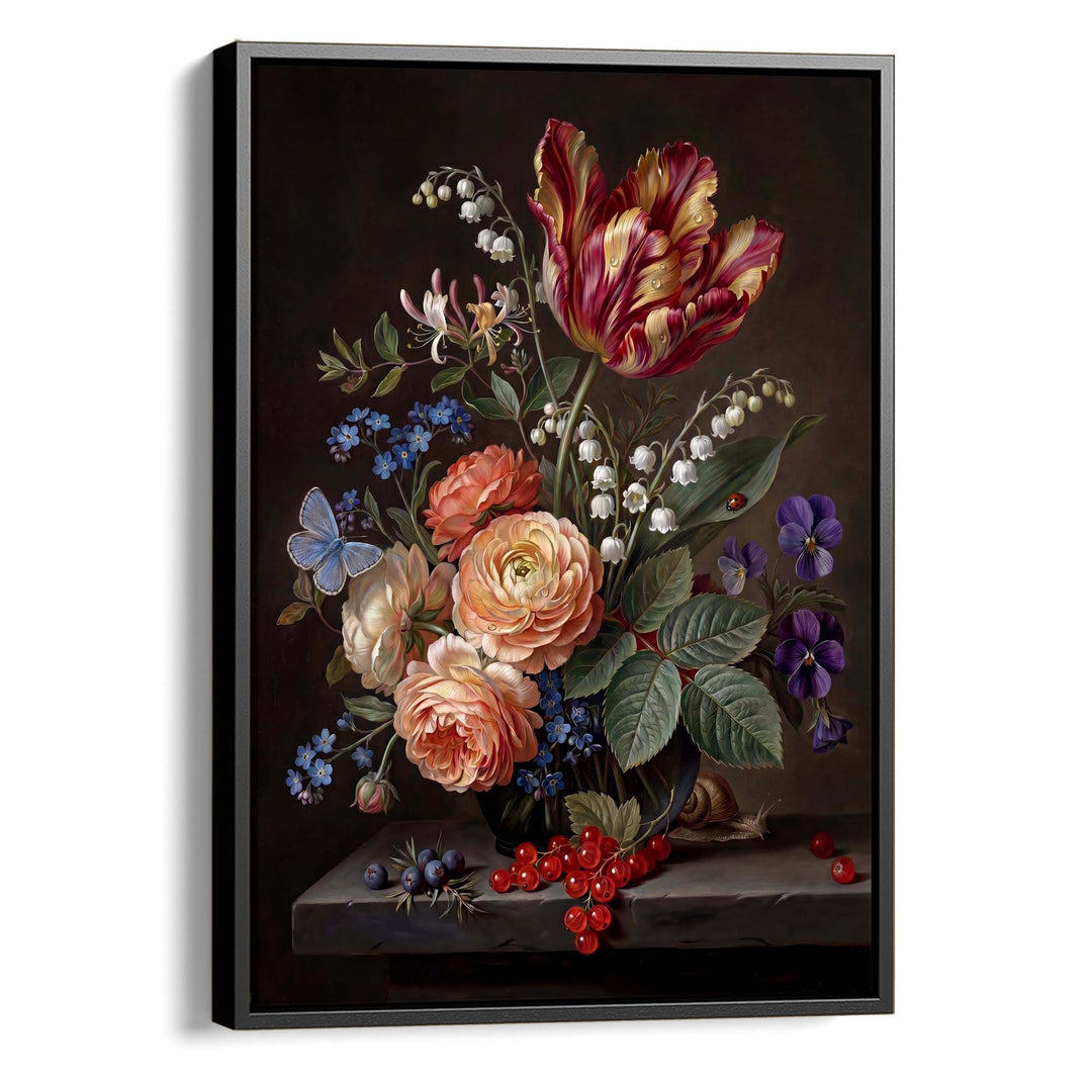 Baroque Tulip Print Wall Art Bilge Paksoylu