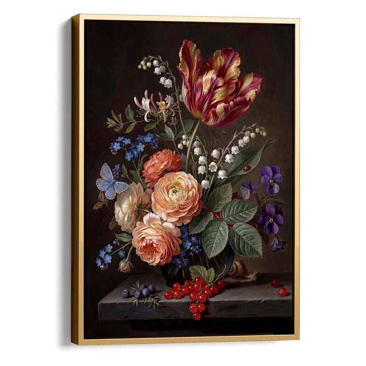 Baroque Tulip Print Wall Art Bilge Paksoylu