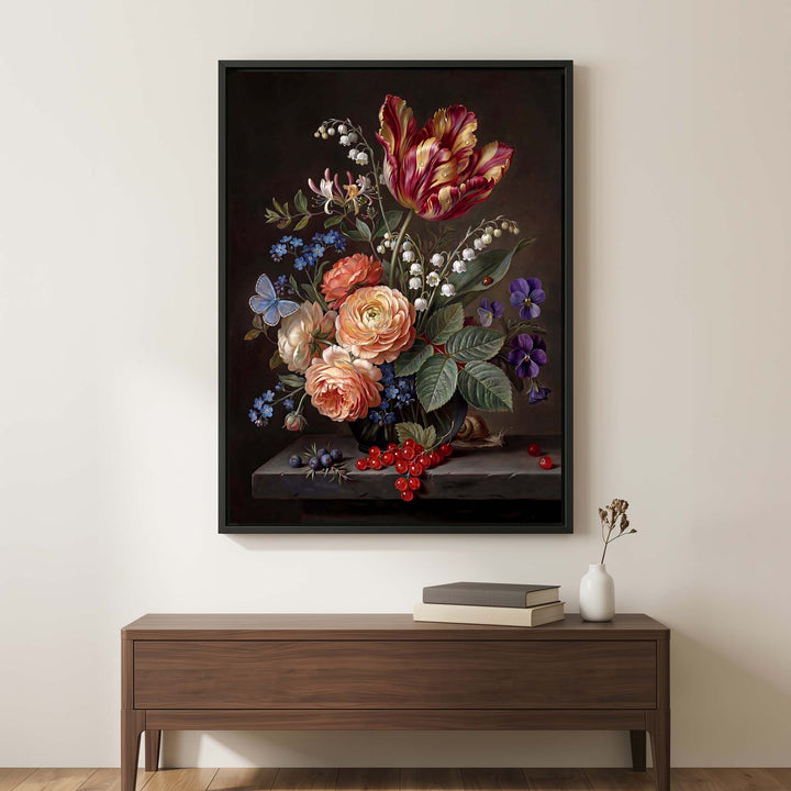 Baroque Tulip Print Wall Art Bilge Paksoylu