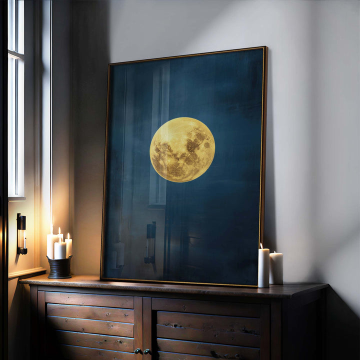 Lunar Azure Print Wall Art Moncasso