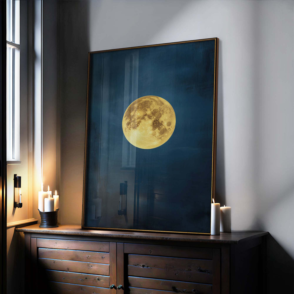Lunar Azure Print Wall Art Moncasso