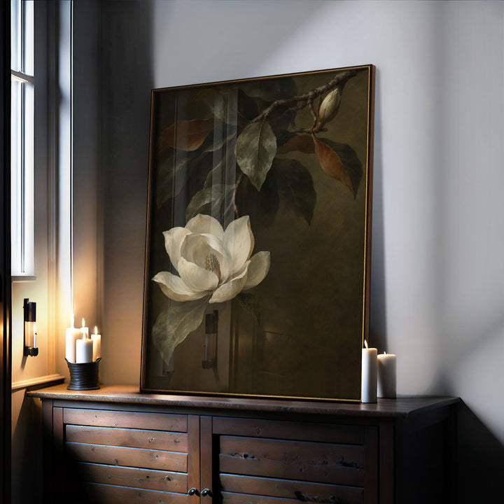 Magnolia Bloom No3 Print Wall Art Moncasso
