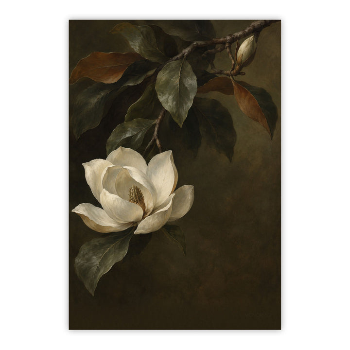 Magnolia Bloom No3 Print Wall Art Moncasso