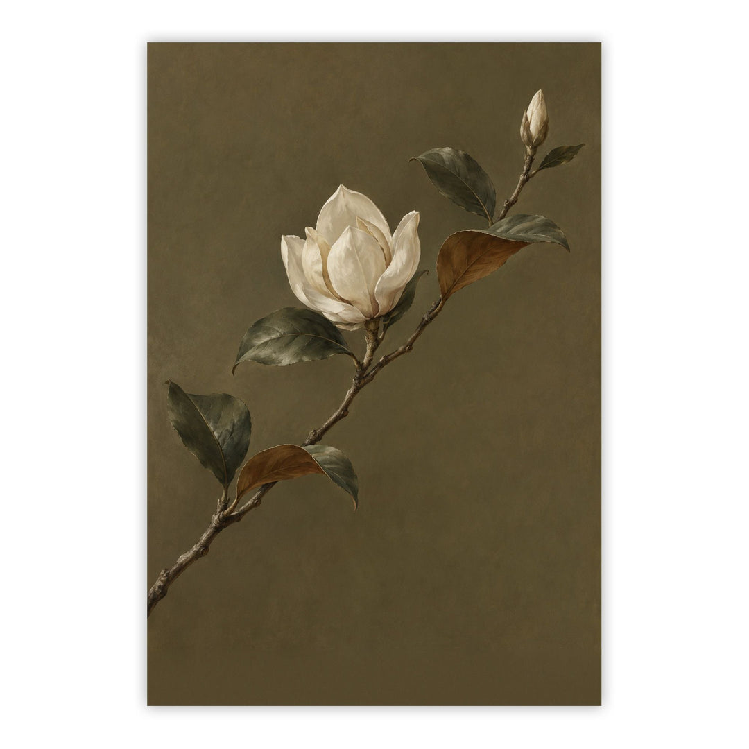 Magnolia Bloom No2 Print Wall Art Moncasso