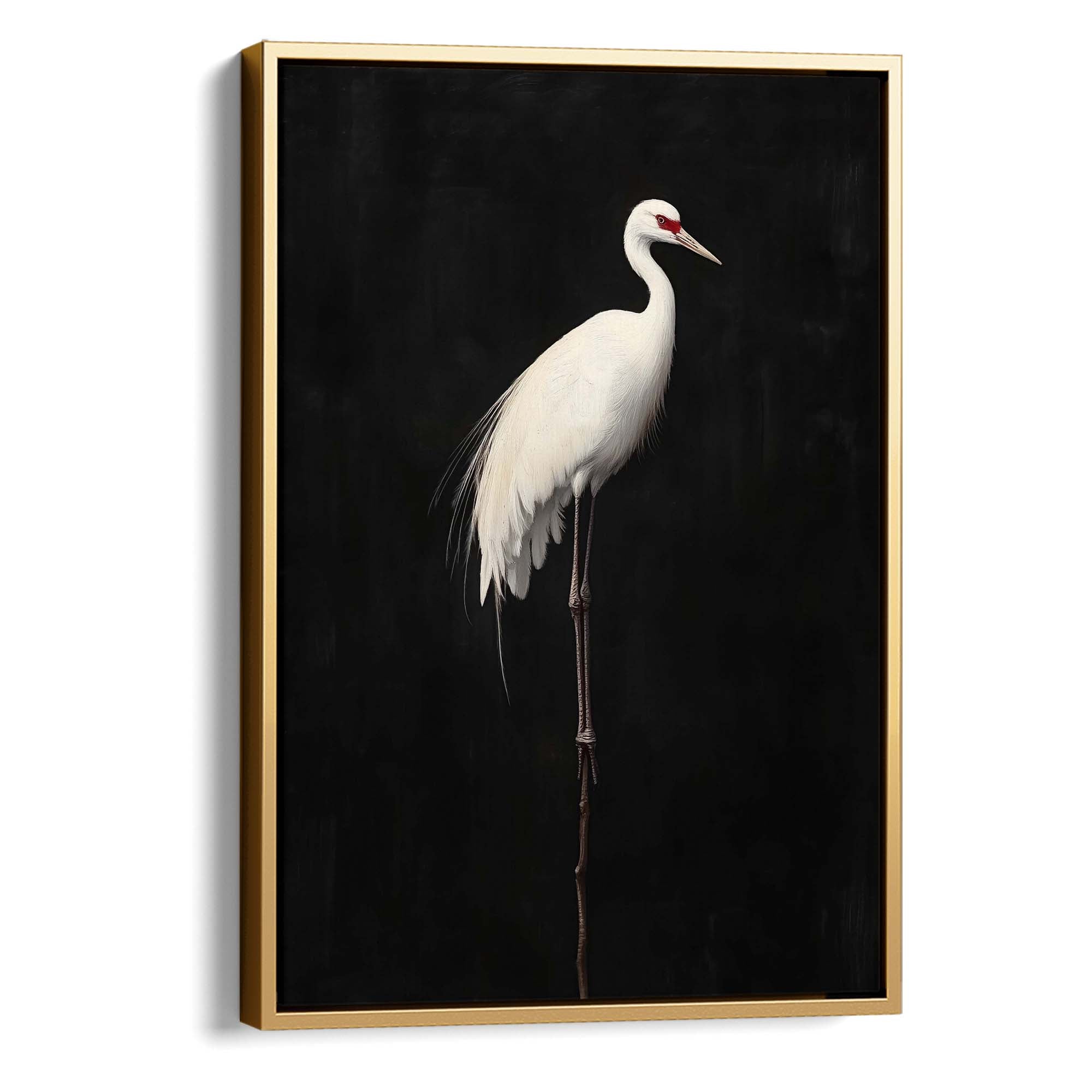 Midnight Crane No1 Print | Dark Animal Wall Art for Maximalist