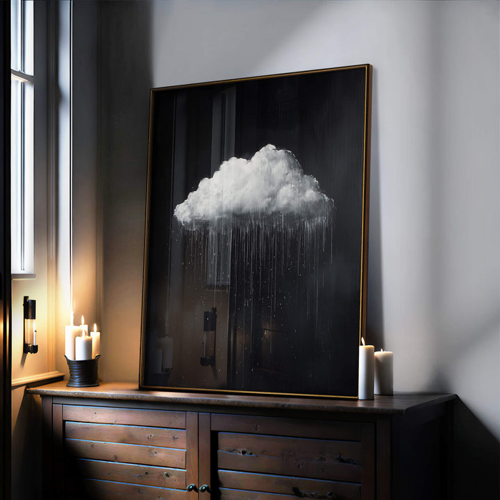 Midnight Rain Print Wall Art Moncasso