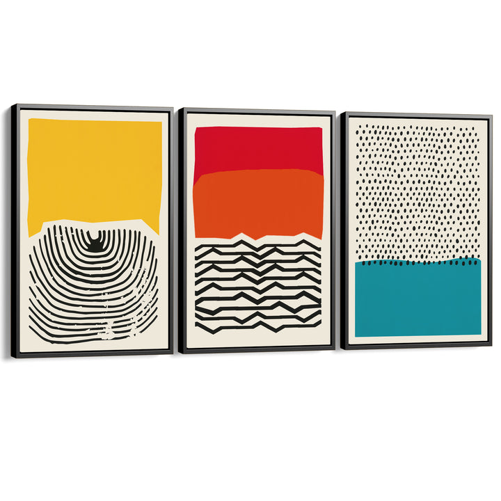 Modern Tribal Set of 3 Prints Wall Art Moncasso